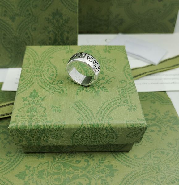 Designer-Ring für Damen Luxusringe Herrenmode Trendmarke versilberte Ringe Paarringe klassischer Schmuck Vintage Unisex schön