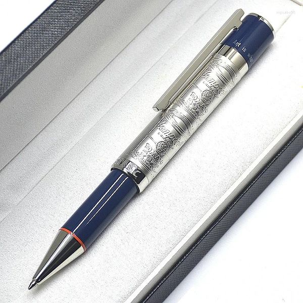 Edição limitada escritores andy warhol caneta esferográfica design exclusivo metal relevos barril escritório escrita canetas esferográficas de alta qualidade