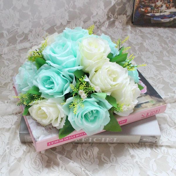 Flores decorativas buquê de rosas casamento coluna romana guia de estrada lindo aniversário para casamentos decorações de dia dos namorados decoração de casa