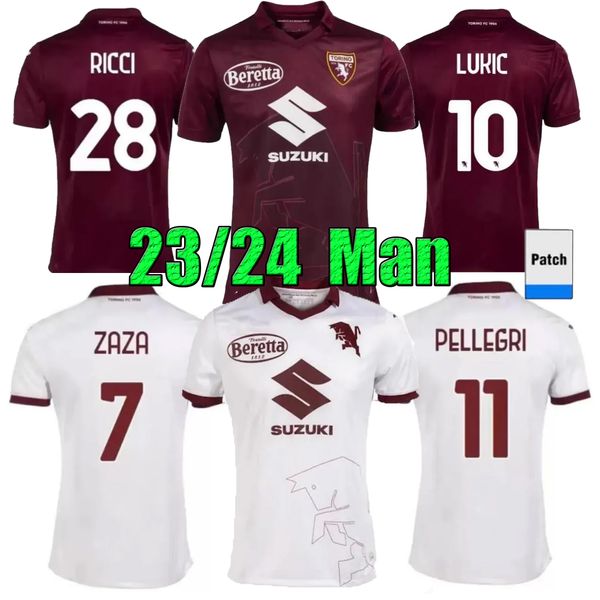 23 24 Torino camisas de futebol maglia da calcio FALQUE NKOULOU 22 23 IZZO BELOTTI Turim Jerseys Maillot de camisa de futebol Tailândia Jerseys de futbol Uniforme de futebol