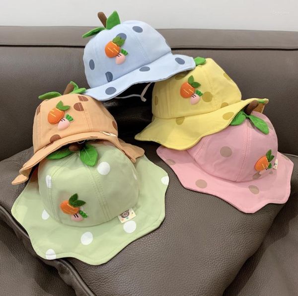 Hüte Baby Four Seasons Hat Cartoon Fruits Kinder Fisherman's Sunshade Apply 1-4 T