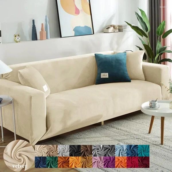 Cadeira cobre veludo estiramento sofá capa de pelúcia tudo incluído para sala de estar l forma poltrona à prova de poeira sofá casa deco