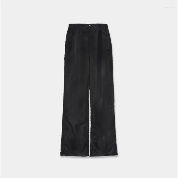 Pantaloni da uomo 2023ss VUJADE VD CRUSHED NYLON TRACK Uomo Donna 1:1 Pantaloni da jogging neri alla moda di qualità