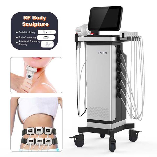 Factory 3D Trusculpt ID Far Infrared Body Sculpting Equipment Monopolare Rf Led EMS Beauty Machine per la rimozione del doppio mento del viso del bruciatore di grasso