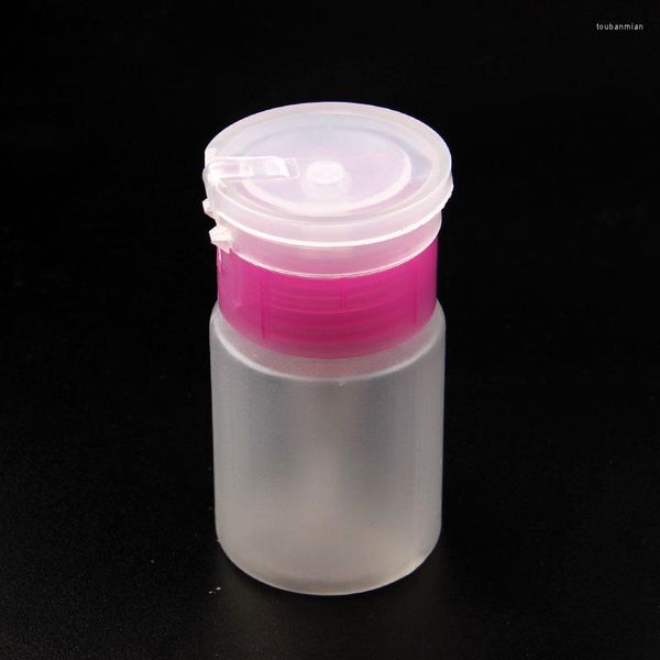 Бутылки для хранения 60 мл розового пустого диспенсерного насоса для ногтя лак.