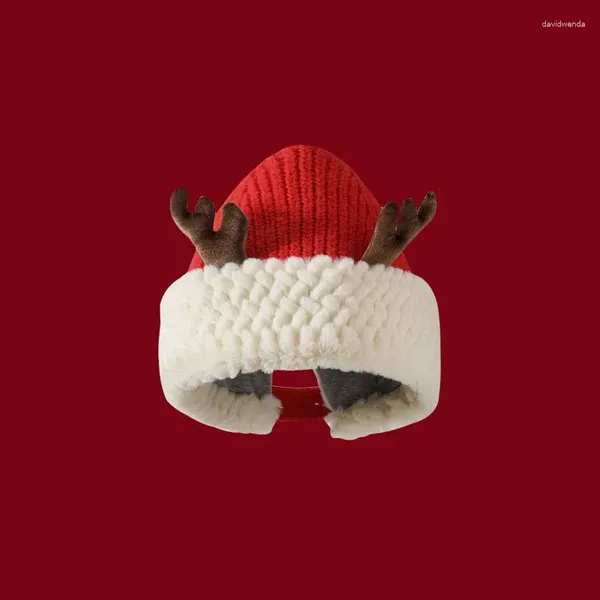 Berretti Cappelli natalizi Cappello di peluche spesso anno Decorazioni per adulti per la casa Regali di Babbo Natale Cappello invernale caldo