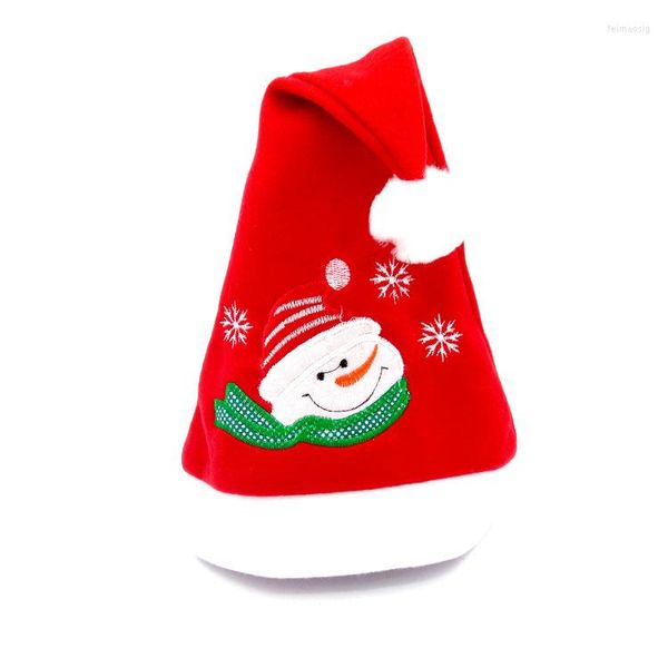 Noel Süslemeleri 1 PC Noel Baba Kardan Adam Elk Şapkalar Yetişkin ve Çocuklar İçin Kırmızı Kapaklar Noel Dekorasyon Yıl Hediyeleri Ev Partisi Malzemeleri