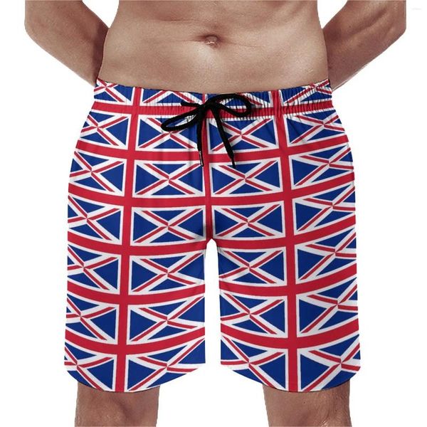 Pantaloncini da uomo Bandiere britanniche Board Summer Vintage Flag Pantaloni corti carini Sport maschili Fitness Modello ad asciugatura rapida Costume da bagno