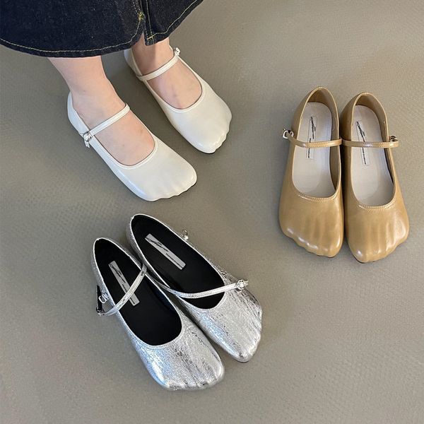 Toe Split Bailamos Dress Fashion Women Flats Mary Janes Casual Tabi Ninja Flat Shoes Ladies Slip на обуви Удобные лоферы 230403 433