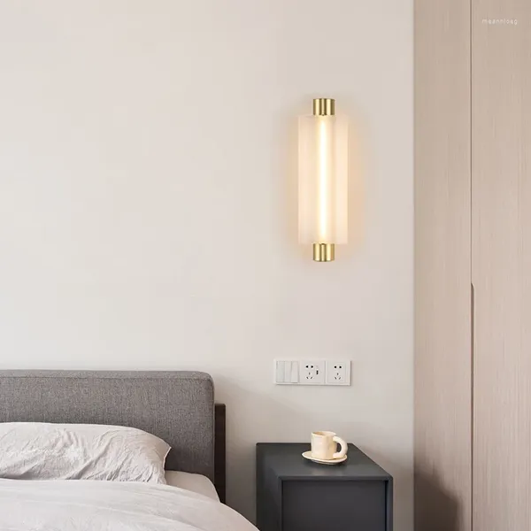 Lampada da parete da lettura, applique lunghe, testata del letto, Merdiven, luci rustiche per interni, interruttore a LED senza fili