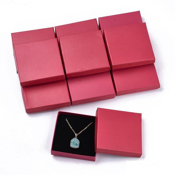 Sacchetti per gioielli Borse 12Pc Scatole di cartone Organizzatore Ciondolo Collana Bracciale Scatola regalo Contenitore per imballaggio gioielli Dhgarden Dhj0K