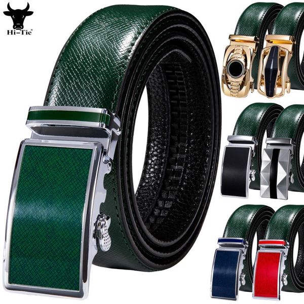 Cintos de alta qualidade Green Genuine Leather Mens Belts LOTLE FUGULAS AUTOMÁTICAS PARA VESTIMENTO JEANS MENOS HOMEM CINTADE DE CORTE DE CORTE DE CASAMENTO 230403