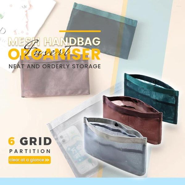 Bolsas de armazenamento bolsos internos bolsas bolsas de revestimento biliar de organizador respirável para mulheres com ombro