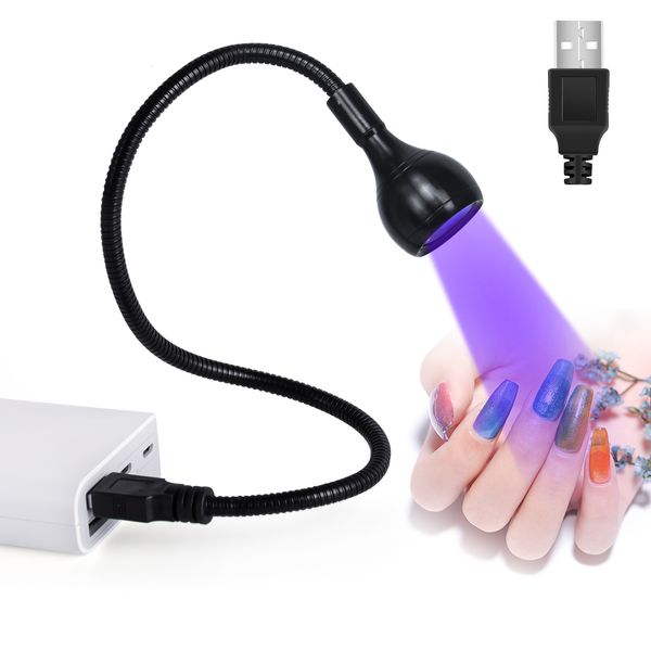 Secadores de unhas lâmpada UV Luzes de unha LED LED ULTRAVIOLET USB MINI Gel Gel Cura Lampe Manicure Pedicure Tools 230403