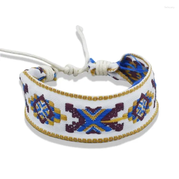 Charm-Armbänder Großhandel handgewebtes Armband Tuch geflochtenes Armband für Frauen Männer Geschenk Hippie Boho Freundschaftsschmuck