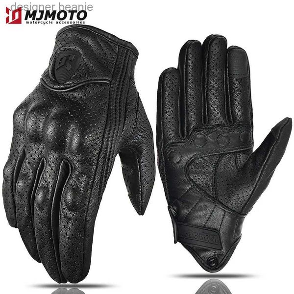 Fünf Finger Handschuhe Motorrad Gs Sommer Leder Motocross G Männer Frauen Retro Biker Radfahren Motorradfahrer Geschützt Ziegenleder MTB Radfahren GL231103