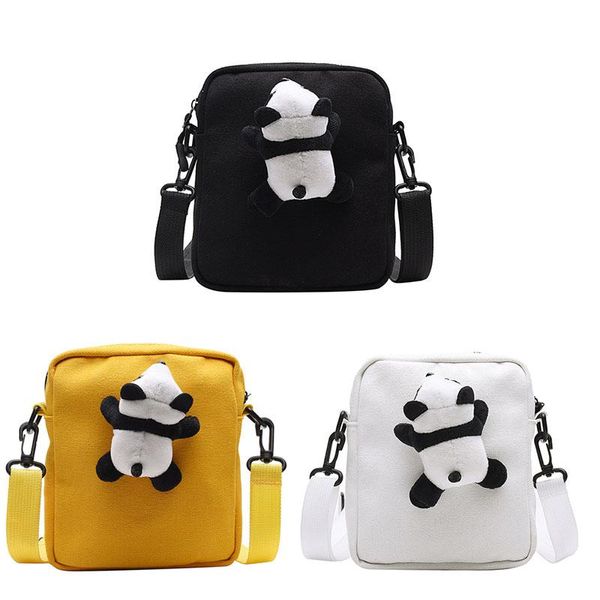 Bolsas de noite moda fofa boneca panda ombro simples para fêmea para fêmeas para celular