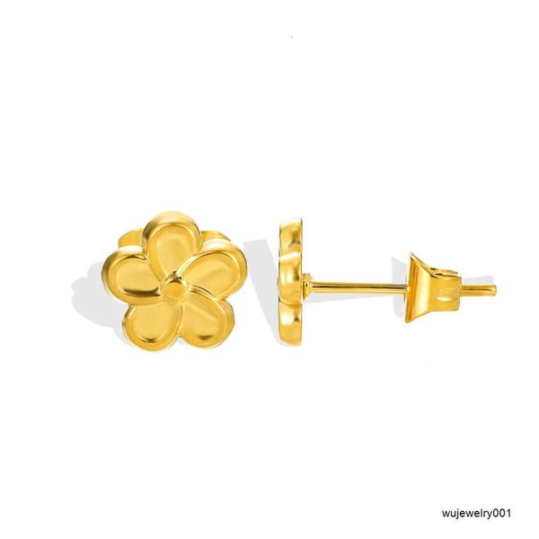 Edelstahl-Ohrstecker, niedliche Blumen-Ohrstecker für Frauen und Mädchen, vergoldet, hypoallergen, Schmuck, Geschenk