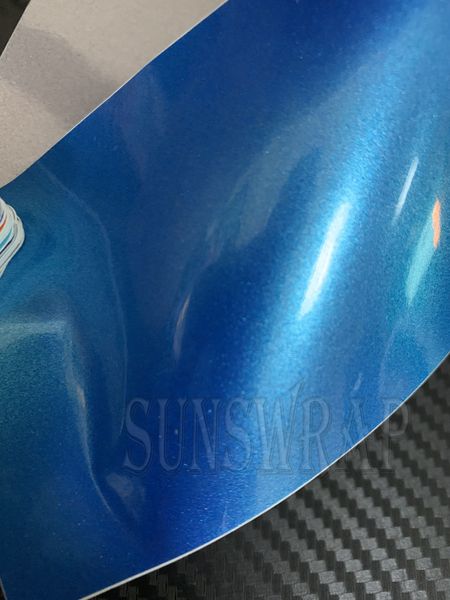 Adesivo avvolgente auto opaco blu metallizzato lucido elettro metallizzato Rivestimento per veicoli in vinile per auto per barca