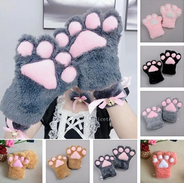 Festliche Party Supplies Sexy Die Magd Katze Mutter Katzen Kralle Handschuhe Cosplay Zubehör Anime Kostüm Plüsch Handschuhe Pfote Partys Handschuhe SuppliesZC956