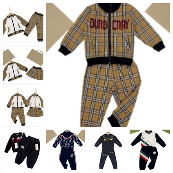 Neues Designer-Mädchenkleid Hochwertiger Anzug Langarm-Sportbekleidung Bruder- und Schwesteranzug Rock 2 Kinder-Frühlingskleid Weihnachtsgeschenkgröße 90 cm-150 cm g012