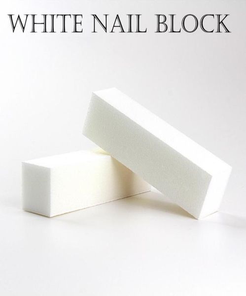 Boa qualidade todo branco polimento lixa arquivos bloco pedicure manicure cuidados prego arquivo buffer para salão de beleza 9309588