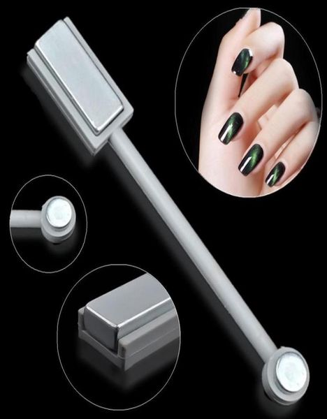 Kit per nail art Doppia testa 2 vie Cat Eye Effetto forte Magnet Slice Consigli 3D Bastone magnetico Gel UV Smalto Asta sfumata Strumento per manicure7206581