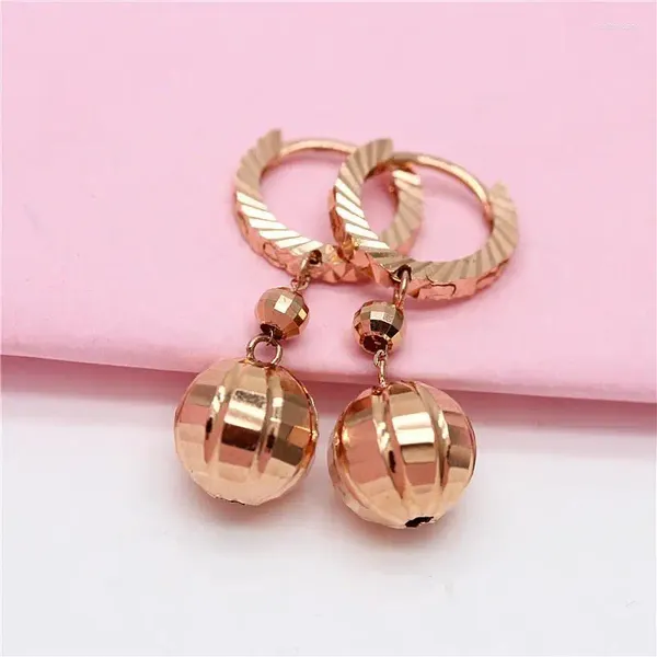 Anhänger Halsketten Russische 585 Lila Gold Ohrringe Überzogen Mit 14k Rose Bunte Candy Ball Mode Frauen Exquisite Design Schmuck