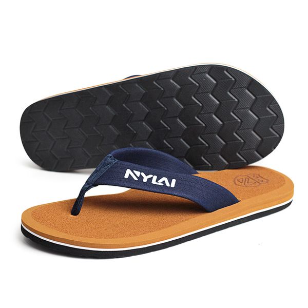 Gai Erkekler Slip Olmayan Flip Flops Yaz Plajı Klasik Klasik Artı Boyut Terlik Yüksek Kaliteli Yumuşak Kauçuk Sandalet Zapatos Hombre 230403 GAI