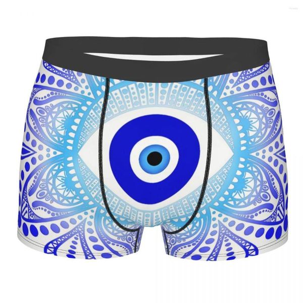 Mutande Blue Mandala Evil Eye Mutandine Pantaloncini Boxer Slip Intimo maschile Sexy