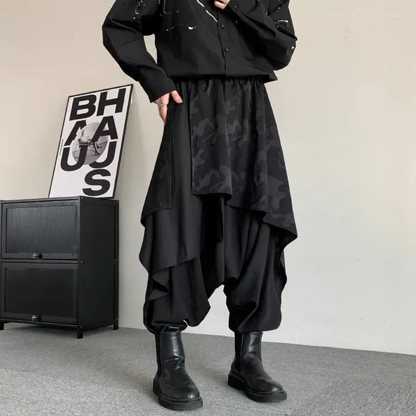 Pantaloni da uomo 2023 Design irregolare Punk Hip Hop Cavallo basso Harem Mens Street Dance Baggy Harajuku Pantaloni casual Jogger Hombre