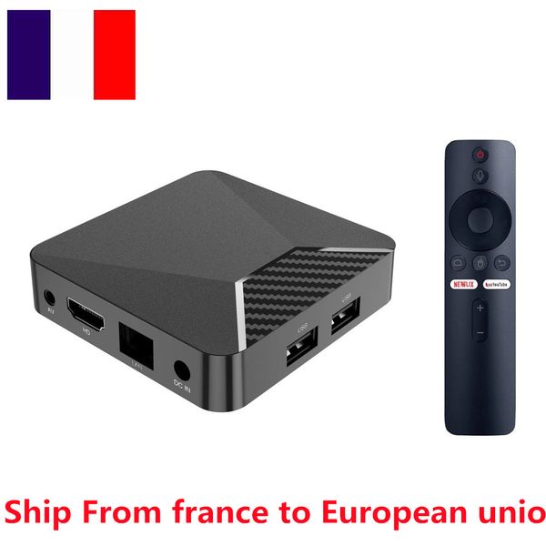 Schiff aus Frankreich Q5 plus Zitronen-My-TV Android 11 STB S905W2 Quad Core 5G WiFi Stalk-er-mac ATV Media TV-Version Apps Q5plus