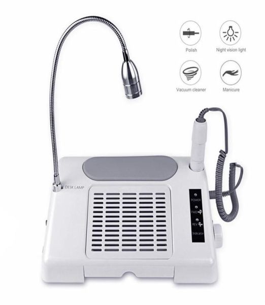 35000 giri/min 3 in 1 perforatrice per unghie aspiratore raccoglitore di polveri limatrice aspirapolvere salone strumento per manicure con lampada da scrivania9445595