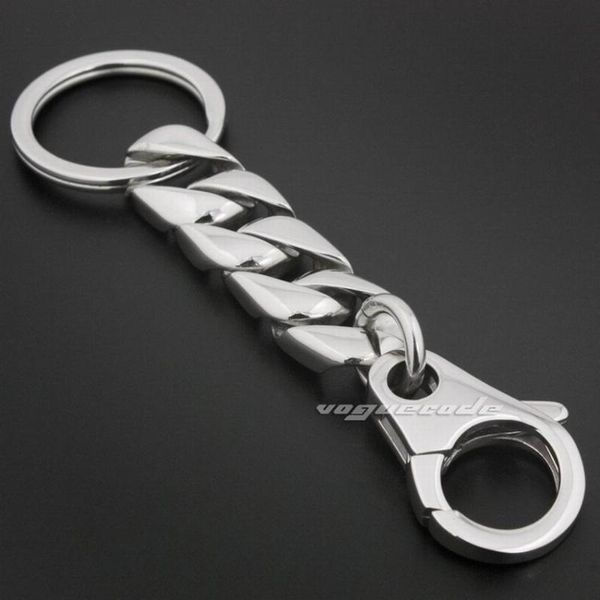 Schlüsselanhänger Solide 316L Edelstahl Herren Biker Rocker Punk KeyRing Schlüsselanhänger 5L019KCKeychains