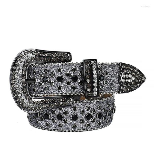 Cintos de luxo designer strass escuro punk hip hop y2k centure cowboy cowgirl moda harajuku estilo acessórios diamante