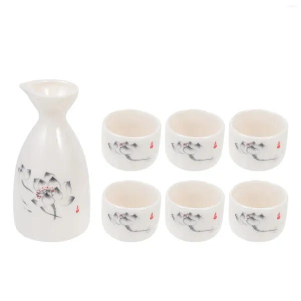 Soporte para jarra de copas de vino, hervidor de sake, taza de estilo japonés, decoración de cerámica, regalo, olla de cerámica, tazas de vidrio azul