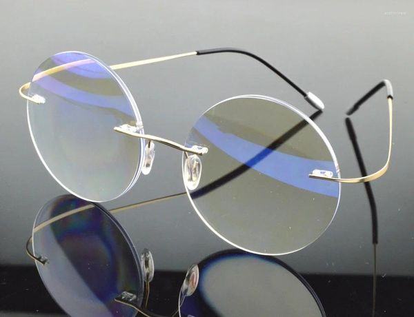 Óculos de sol redondos óculos de leitura homens mulheres portáteis sem aro ultra leve lentes revestidas sem moldura com caixa 0,75 1 1,5 1,75 2 2,75 a 4