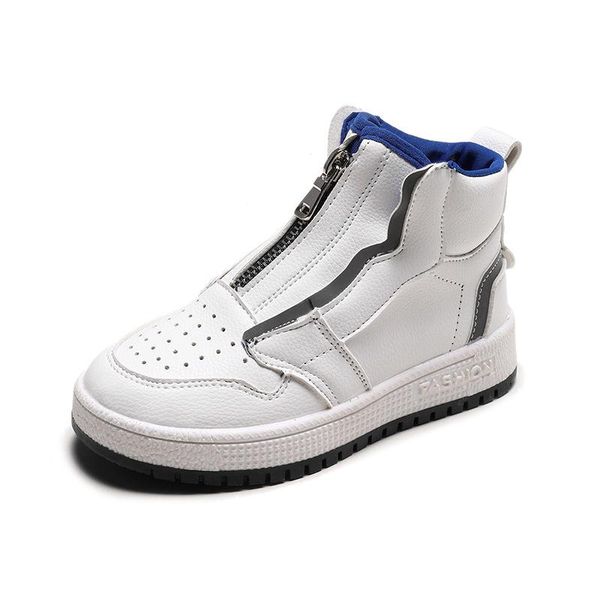 Spor ayakkabı markası Kış Çocuklar İçin Moda Sıcak Ayakkabı 2023 Spor Çocuk Deri Yansıtıcı Yetişkin Günlük Ayakkabılar