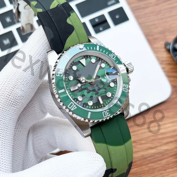 Designer Herren klassische Uhren Dial Master Automatische mechanische Sapphire Uhrenmodell falten Luxus -Armbanduhr Der Camouflage Water Ghost ist sehr cool