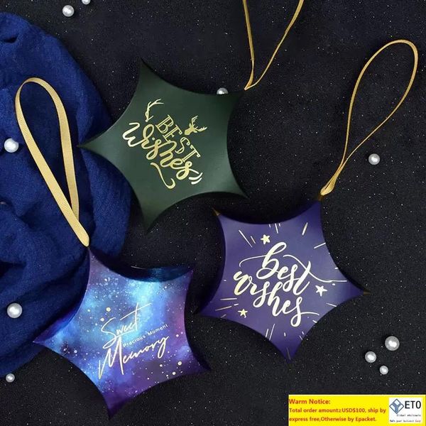 Star Candy Box Favors Sacos de presente com alças estrelas doces moldam caixas de presente de chá de chá de bebê