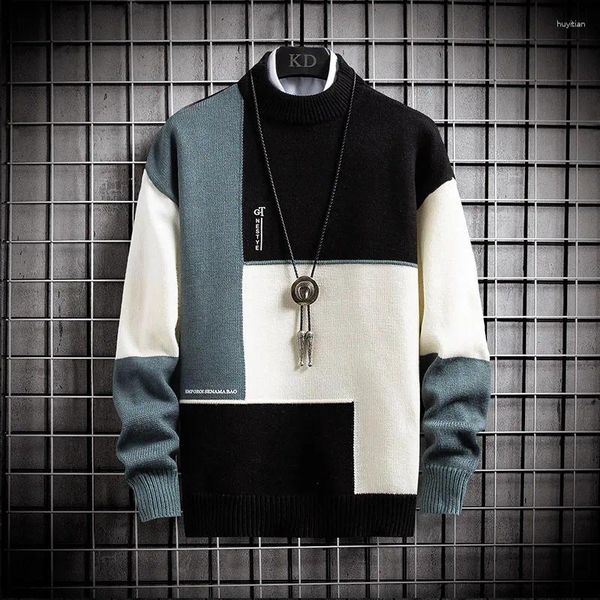 Erkek Sweaters Marka Giyim Süveteri Erkekler Harajuku Moda Örme Hip Hop Sokak Giyin