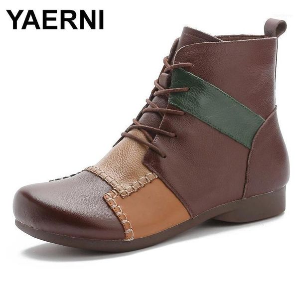 Boots Yaerni Women 2023 Осень Смешанные цвета Панч