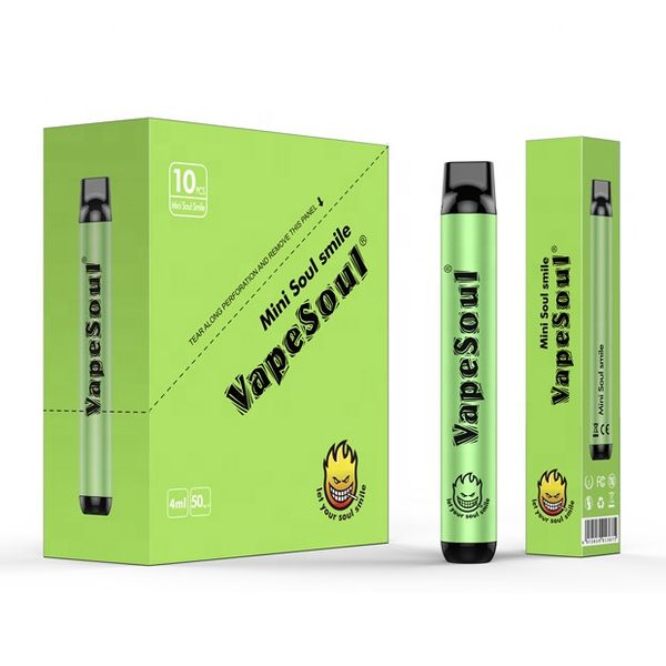 Preço de venda Vapsoul 1000 Pen com 400mAh Bateria 4ml pod 15 Cores Mini Soul Smile Autorizado