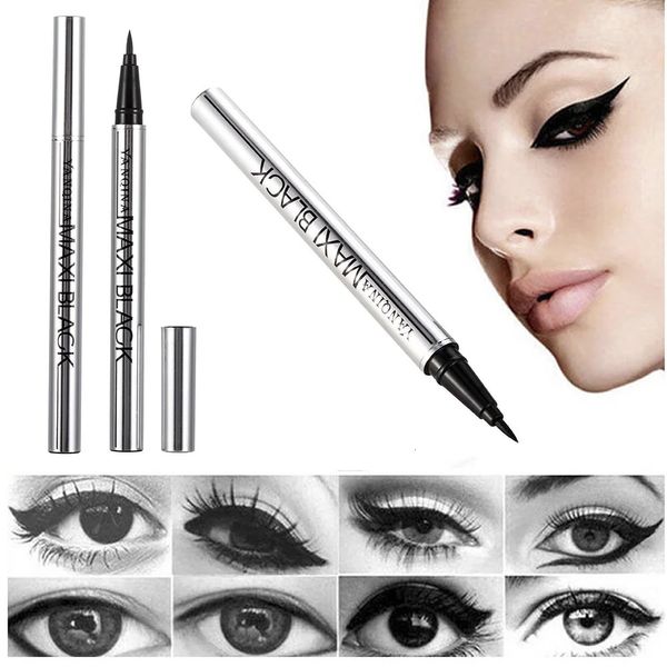 Lidschatten-Liner-Kombination YANQINA Ultimate Black Long Lasting Liner Pencil Wasserdichter Eyeliner Wischfest Cosmetic Beauty Makeup Liquid Delineador 231102