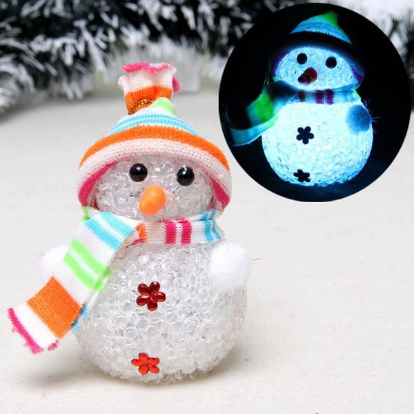 Decorazioni natalizie Cose creative Pupazzo di neve colorato Raccolta di luci Regali decorativi per feste Giocattoli per bambini Produttori all'ingrosso
