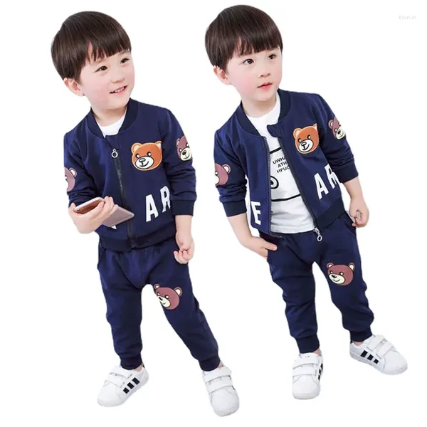 Комплекты одежды, детский весенне-осенний комплект для мальчиков, стильный детский средний маленький спортивный свитер, От 0 до 5 лет