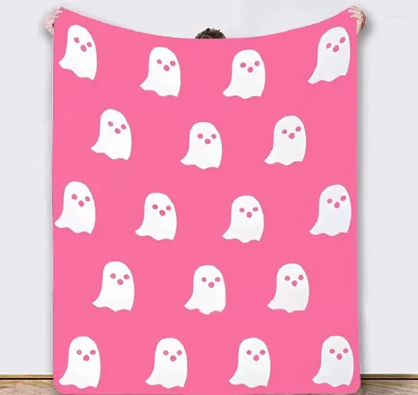 Cobertores Halloween Pena Fio Fantasma Impressão de Alta Qualidade Crianças Bebê Malha Jacquard Cobertor Adultos Sofá Capa de Flanela