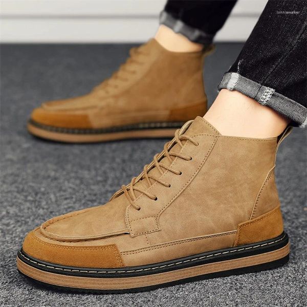 Botas 2023 Masculino Casual Sapatos Confortáveis Ao Ar Livre Leve Resistente ao Desgaste Lace-up Flat com Tamanho Grande Masculino