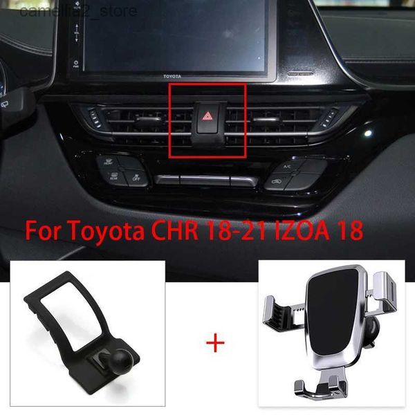 Supporto per auto Supporto per telefono cellulare per Toyota CHR 2018-2020 2021 IZOA 2018 Staffa di montaggio per sfiato Supporto per telefono GPS Supporto per clip in accessori auto Q231104