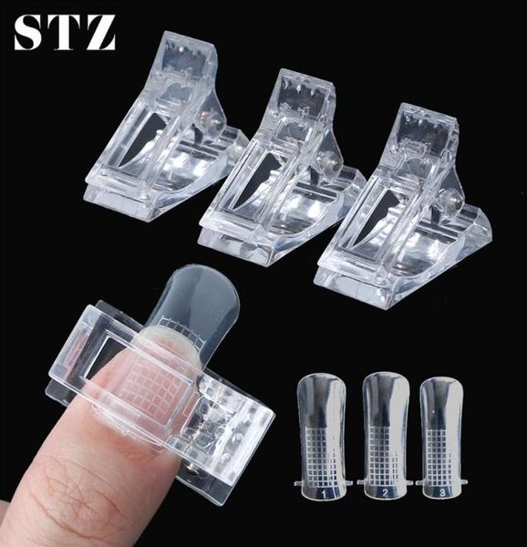 STZ 1pc Nail Form Clip per estensione Gel Builder French Tips Stampi Dual Nails Art Forms Guida Stencil Set Strumento per manicure fai da te 972259552193